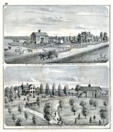 James Hunter Farm, Bird's Eye View on Farm of Rufus W. Putnam, Ellington, Adams County 1872